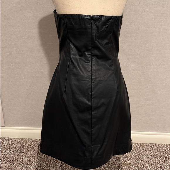 FAUX LEATHER MINI DRESS COTTON CANDY LA SIZE LARGE - Picture 7 of 7